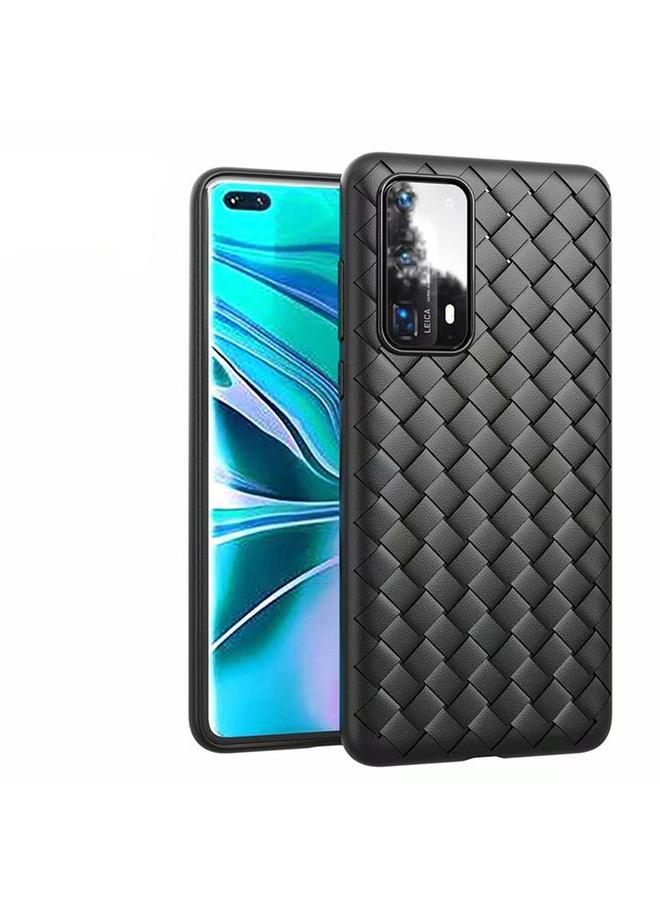 اس-توب جراب لهاتف Huawei P40 Pro، جراب هاتف محمول من مادة TPU قابلة للتنفس بنمط منسوج كلاسيكي غير قابل للانزلاق - Image 1