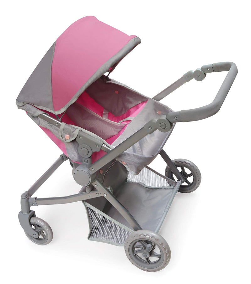 Badger Basket Voyage Twin Carriage Doll Stroller for 18 to 20-Inch Dolls with Rotating Pram Handle and Storage Features â€“ Perfect for Little Mommies on The Go! - Image 1