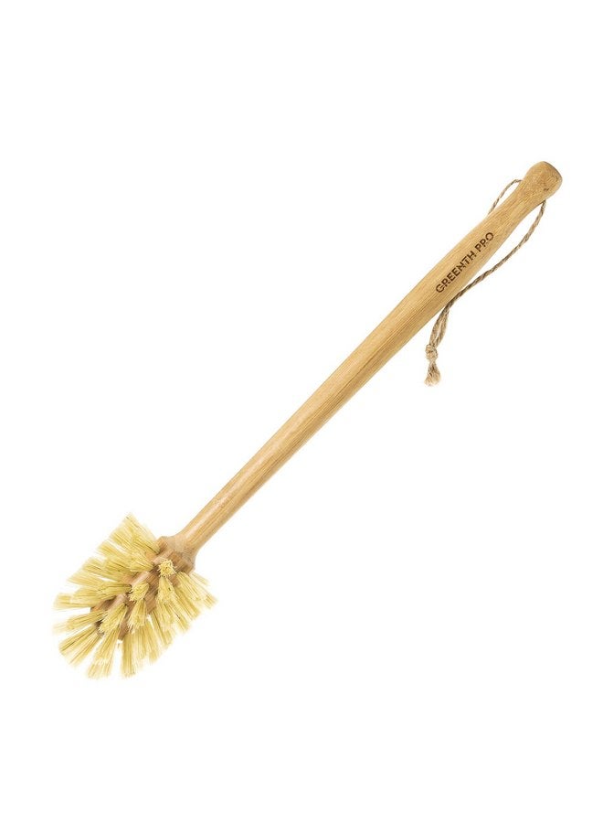 GREENTH PRO GREENTH PRO Nature Bamboo Bottle Brush with Sisal Bristle - Long Handle Hanging Design Cleaning Brush for Water Bottles Baby Bottles Sports Bottles Glasses Water Glasses Wine Glasses - Image 1