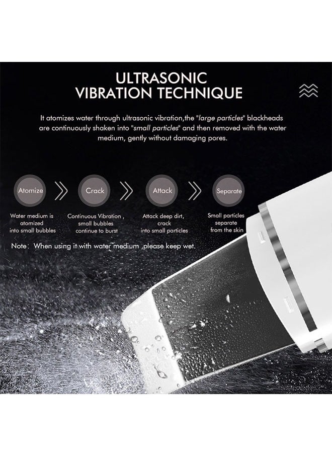 JS Blackhead Remover Skin Scrubber, Deep Vibrate Device, Wrinkles Face Lifting Peeling Tool, Facial Pore Cleaner Machine, Ultrasonic Skin Scraper Pore Cleanser, Tighten Skin, Acne Extractor Tool  - Image 5