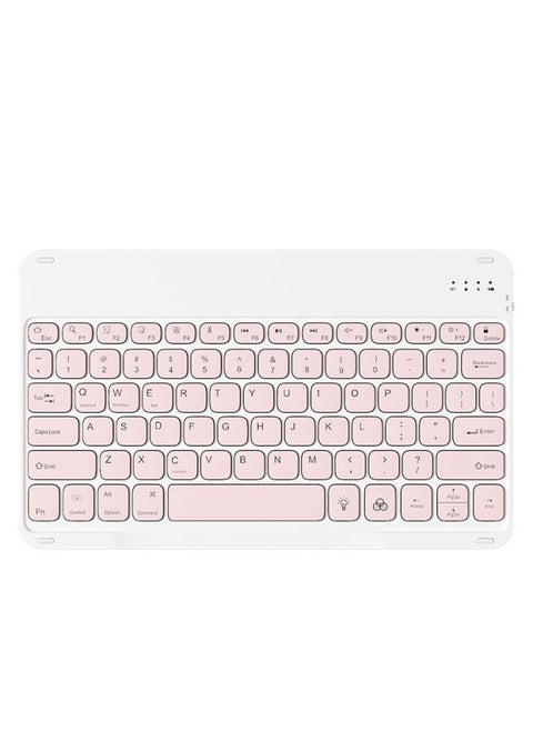 Hot Models For 10-inch Tablet Ipad For Huawei Samsung Multilingual Bluetooth Wireless Mute Tablet Keyboard-Color:Pink-Product Type:Backlight