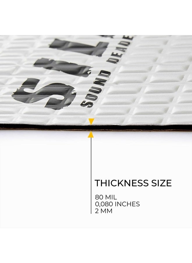 Siless 80 mil (2mm) 36 sqft Car Sound Deadening mat - Butyl Automotive Sound Deadener - Noise Insulation and Vibration Dampening Material (36 sqft) - Image 3