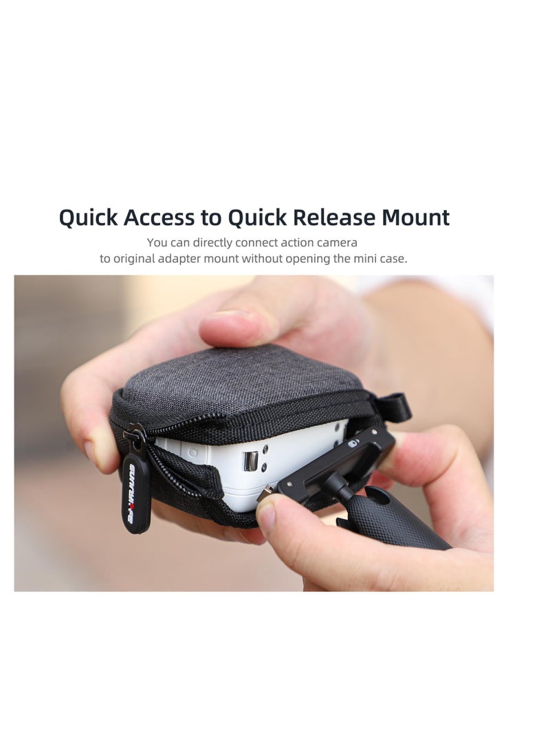 SOLARAE Portable Carrying Case Hard EVA Travel Storage Bag, Compatible with Insta360 GO 3, DJI Action 3, GoPro 8 9 10 11 12 Action Cameras - Image 2