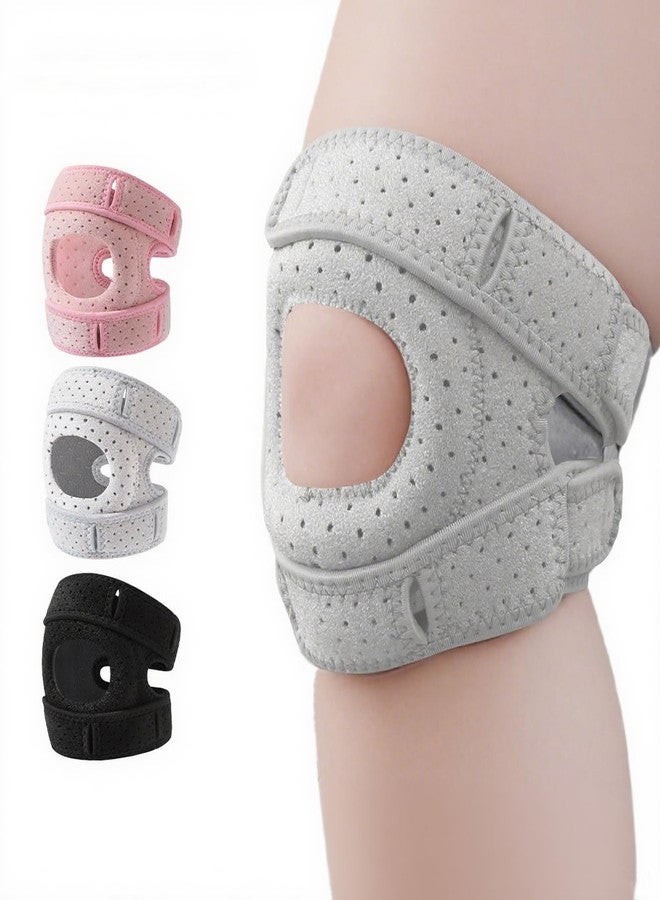 Paiwefil Knee Brace for Women & Men - with Side Stabilizers & Patella Gel Pad Patella Adjustable Support - for Injuries Meniscus Tear,Recovery,Runnings,Sports,and Workouts (Gray) - Image 1