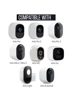 SYOSI Security Camera Metal Wall/Ceiling Mount, Indoor/Outdoor Mount Compatible with Arlo, Arlo Pro 2 3, Arlo Ultra Camera and Compatible Camera with 1/4 Screw Head (2 Pack)  - Image 2