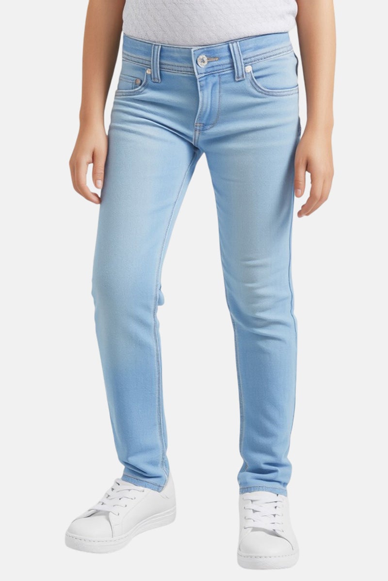 JACK & JONES جينز قابل للتمدد للفتيات، أزرق فاتح - Image 1