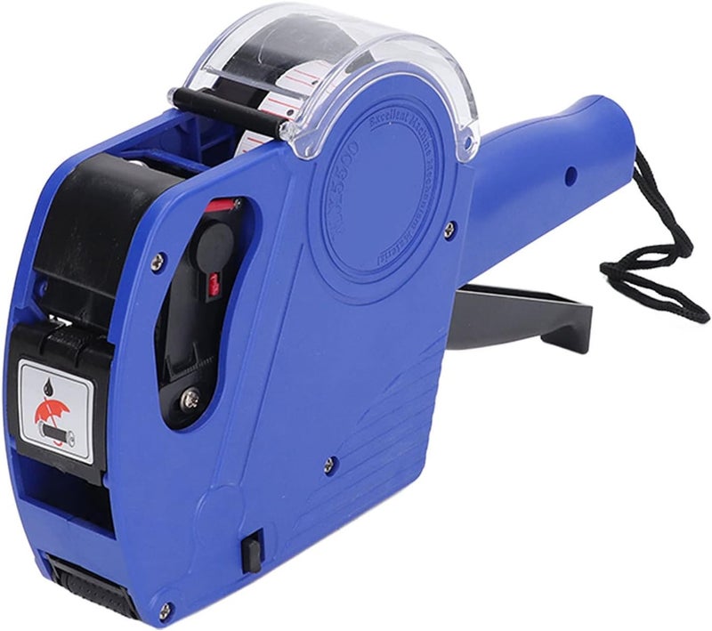 Manual Price Labeling Machine Blue Plastic Price Tag With 8 Digit Marking For Retail Clothing Inventory - Image 1