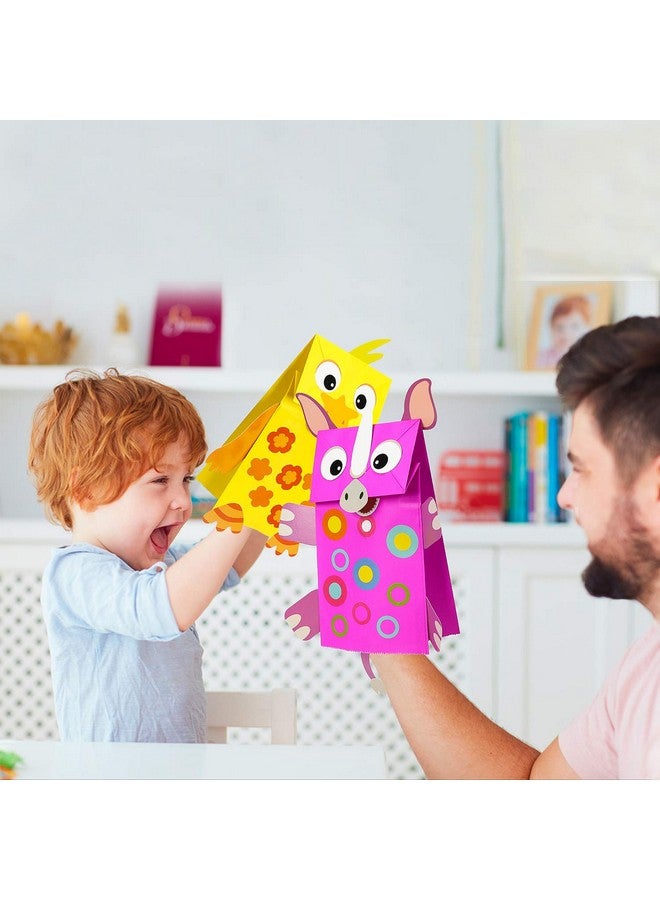 WATINC WATINC 9Pack Hand Puppet Art Craft - DIY Making Your Own Paper Sock Puppets Kits Wiggle Googly Eyes, Imaginative Early Learning Classroom Family Storytelling Games Pretend Party Supplies (Animals) - Image 5