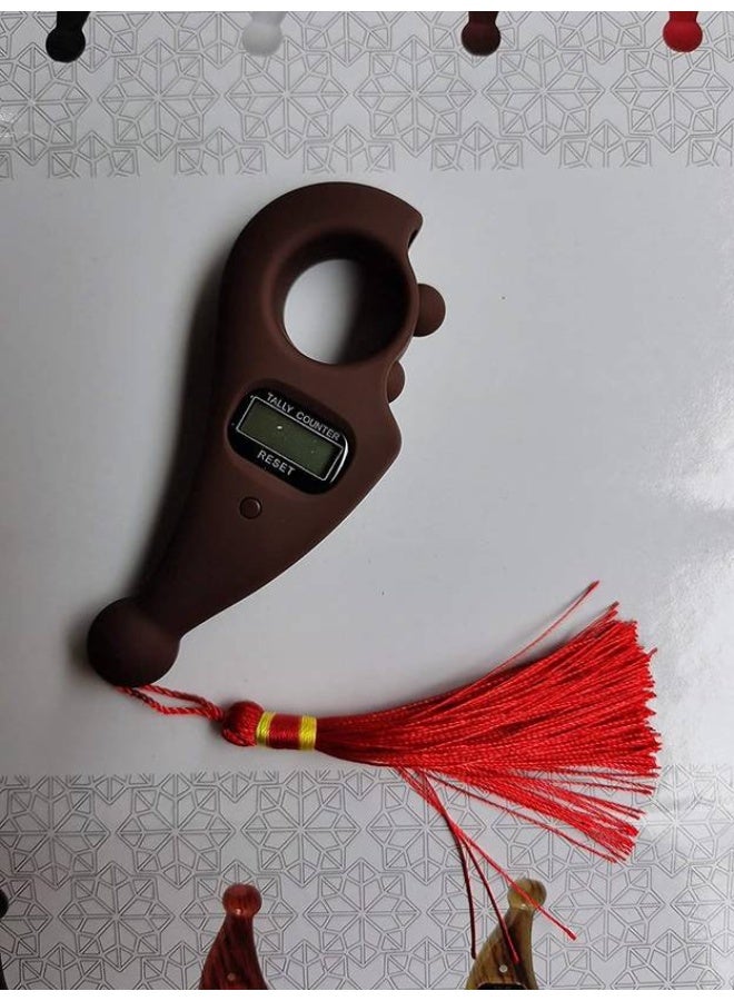 Niralasa Niralasa Plastic Finger Jap Mala Mantra Digital Counting Machine Set Digital Tally Counter  (Brown) - Image 3