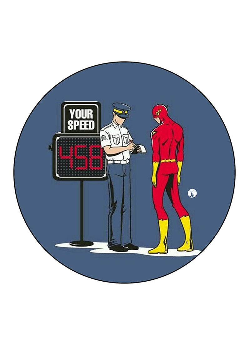 RKN The Flash Printed Fridge Magnet Round  Multicolour - Image 1
