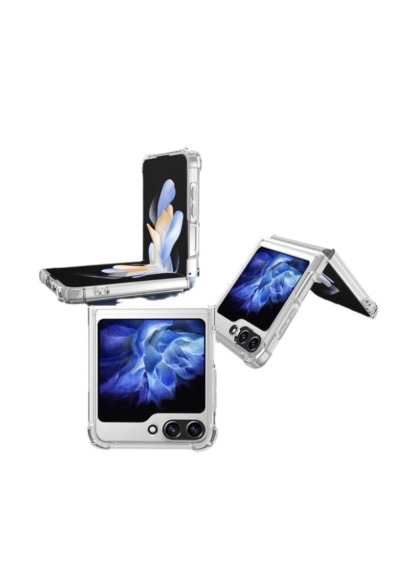 Compatible with Samsung Galaxy Z Flip5 Case Protective Cover Magnetic Case Slim Transparent Flexible TPU Shockproof Magsafe Back Phone Case