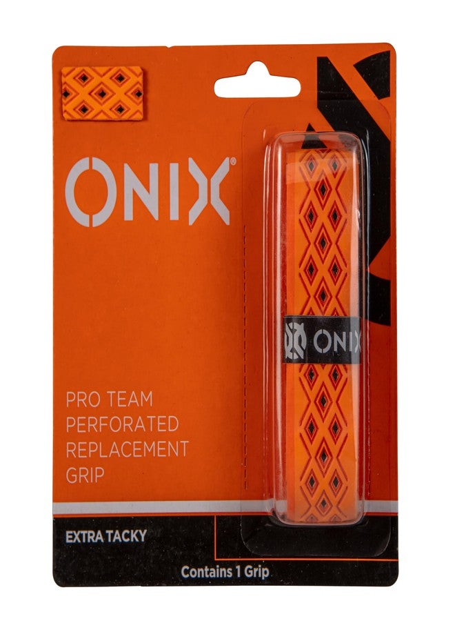 Onix Pickleball Pro Team Perforated Replacement Grip — Black/Orange for Enhanced Comfort, Superior Control, and All-Day Play - Image 1