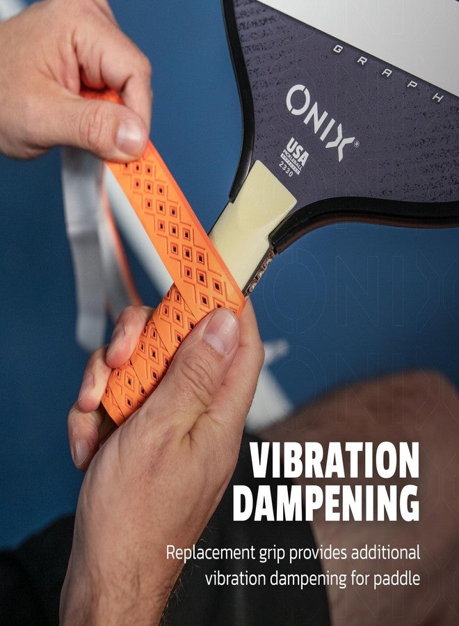 Onix Pickleball Pro Team Perforated Replacement Grip — Black/Orange for Enhanced Comfort, Superior Control, and All-Day Play - Image 2