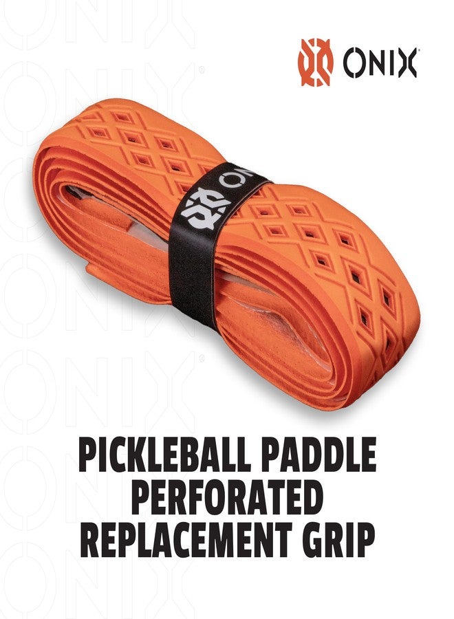 Onix Pickleball Pro Team Perforated Replacement Grip — Black/Orange for Enhanced Comfort, Superior Control, and All-Day Play - Image 3