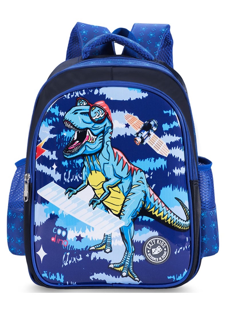 Eazy Kids T-Rex School Bag-Blue  - Image 1