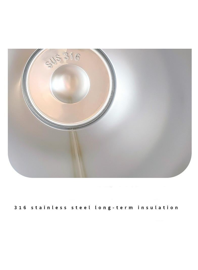 Y&D Kuromi Reusable Vacuum quenching Cup, 40oz Cup Large Capacity Vacuum Cup with Straw car Heat Preservation Cold Preservation Large ice Cup , Iced Tea or Coffee, Smoothie More, Cream, 860ml - Image 4