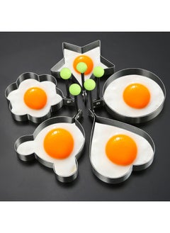 Creative Stainless Steel Egg Frying Machine Heart-shaped Omelette Mold Heart-shaped Model Omelette Ring Fried Egg Steamed Lotus Bag Abrasive Tool-Specifications:Star Style