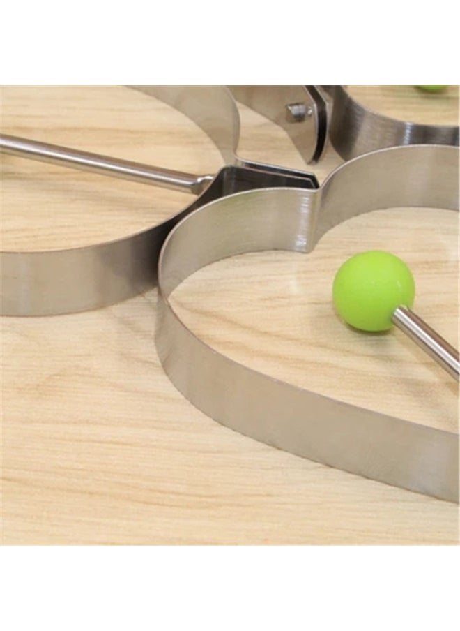 Generic - Creative Stainless Steel Egg Frying Machine Heart-shaped Omelette Mold Heart-shaped Model Omelette Ring Fried Egg Steamed Lotus Bag Abrasive Tool-Specifications:Star Style - Image 1