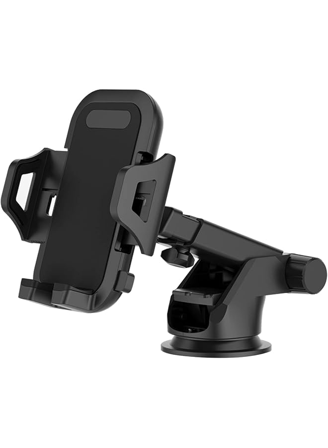 Green Tiger Car Phone Holder, Long Extended Arm Smartphone Mount Clip for Car Dashboard Windshield with 360° Rotation Tray 270° Adjustable Angle Stable Dual Locked Suction Cup fit Mobile Cellphones Vehicles - Image 1