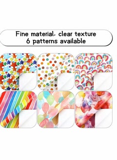 KASTWAVE Birthday Wrapping 6 Pack Gift Wrap Paper with Ribbon Sticker and Tape for Birthday Wedding Graduation Boy Girl kid baby Men Women All Occasion  - Image 5