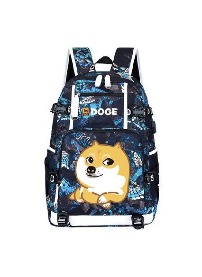xozgdovg 2020 Large Capacity Shiba Inu Creative Backpack for TeensFashion Blue E Fashion Blue E 