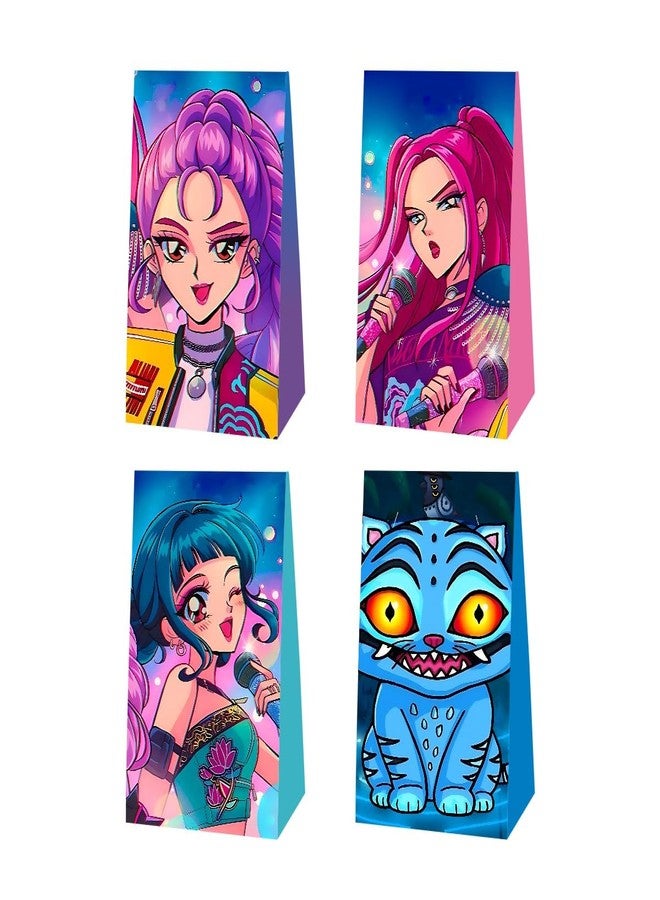 YEEFIGRO 12pcs Demon Girls Team Birthday Party Gift Bags Goodie Bags,Demon Movie Hunters Party Supplies for Kids Birthday Decorations - Image 1