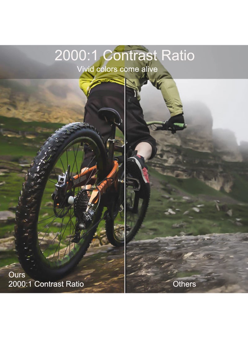 AROAQ Portable Mini Projector 300 Ansi Video Projector Full Hd 1080P Supported 200 Home Theater Movie Projector 55000 Hours Compatible With Ios/Android Phone/Tablet/Laptop/Pc/Tv Stick/Box/Usb Drive/Dvd - Image 2