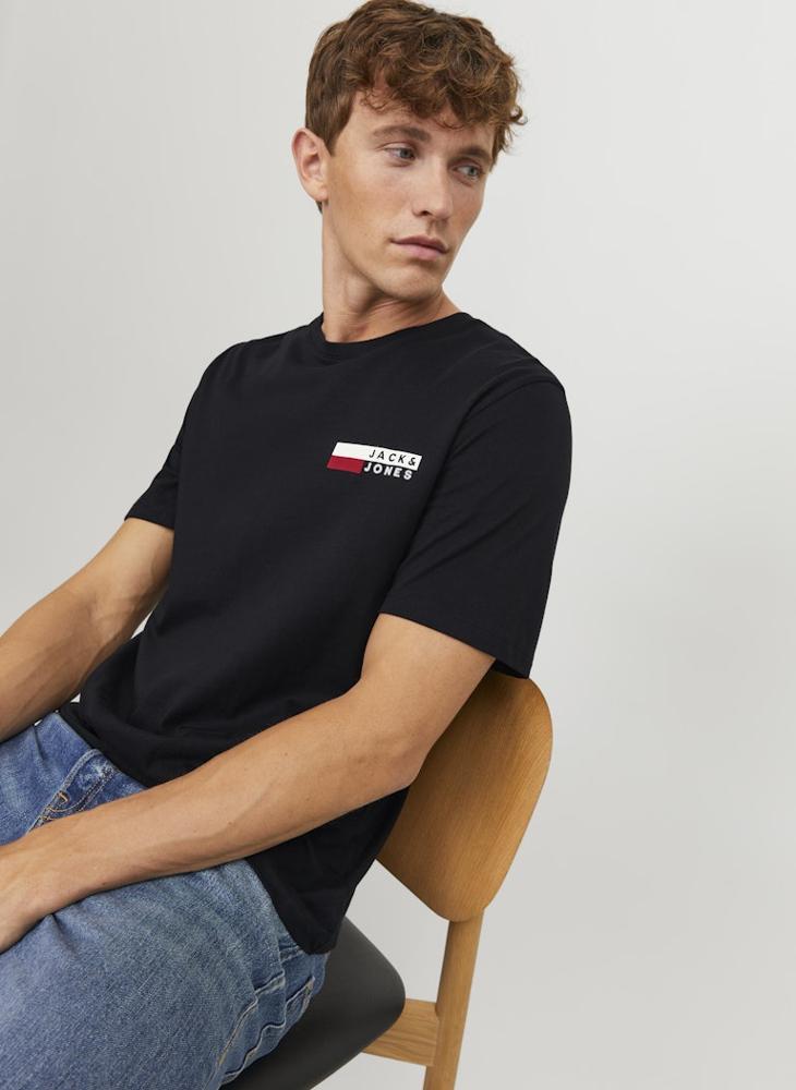 JACK & JONES Logo Crew Neck Regular Fit T-Shirt - Image 3
