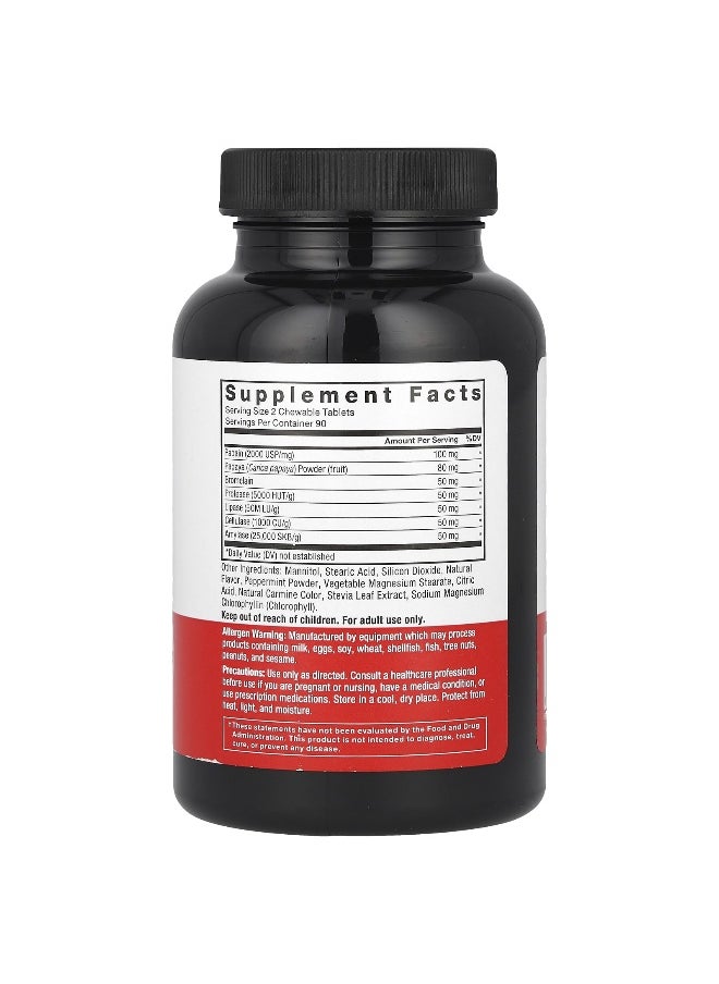 Force Factor Force Factor, Papaya Enzymes, Tropical Fruit, 180 Chewable Tablets  - Image 2