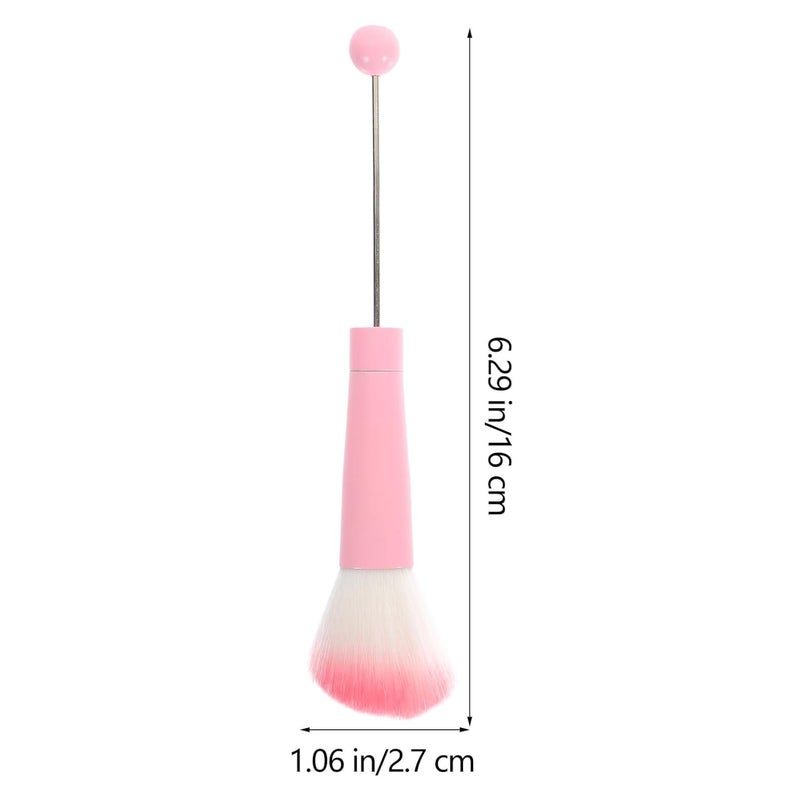 5 Pcs Makeup Brushes Pink Metal Handle Lightweight Cosmetic Brushes for Foundation Concealer Eyeshadow Blush Contouring Portable - Image 2