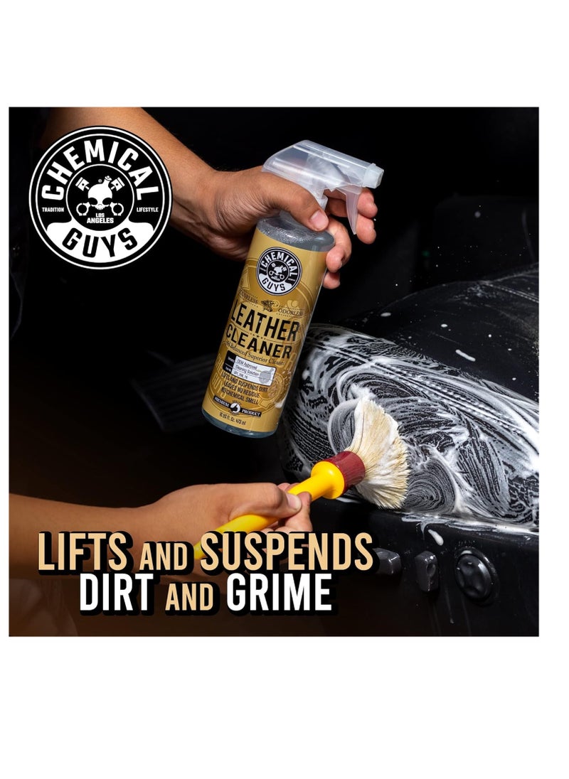Chemical Guys Leather Cleaner and Leather Conditioner Kit for Use on Leather Apparel, Furniture, Car Interiors, Shoes, Boots, Bags & More (2-16 fl oz Bottles)  - Image 2