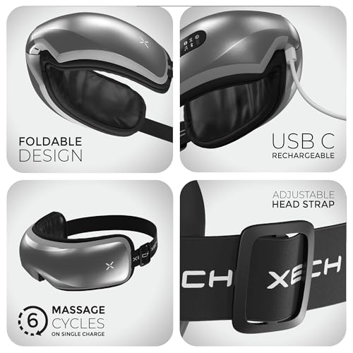 XECH Eye Massager for Pain Relief | Vibration, Warm Compression, Music | Rechargeable Electric Massaging Machine | Wedding Gifts for Couples | Special & Unique Gift for Women, Wife, Mom (iSoothe) - Image 5
