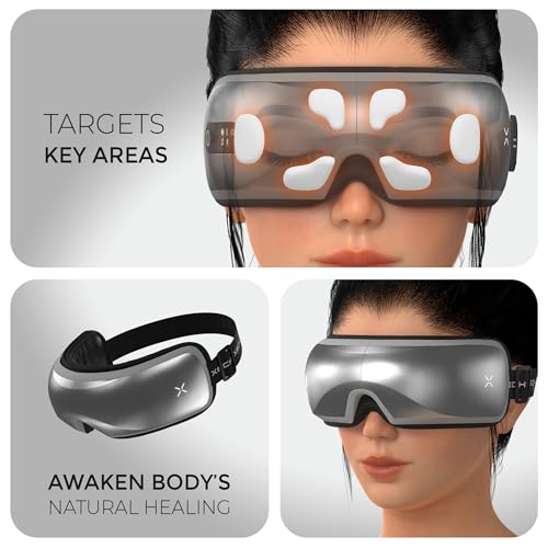 XECH Eye Massager for Pain Relief | Vibration, Warm Compression, Music | Rechargeable Electric Massaging Machine | Wedding Gifts for Couples | Special & Unique Gift for Women, Wife, Mom (iSoothe) - Image 4