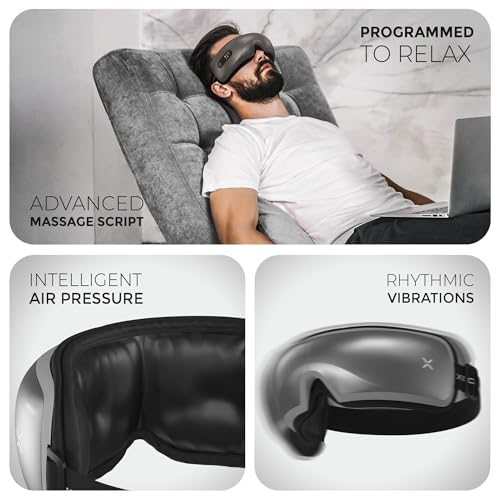 XECH Eye Massager for Pain Relief | Vibration, Warm Compression, Music | Rechargeable Electric Massaging Machine | Wedding Gifts for Couples | Special & Unique Gift for Women, Wife, Mom (iSoothe) - Image 3