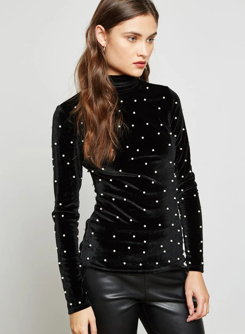 Fashion Union High Neck Printed Top