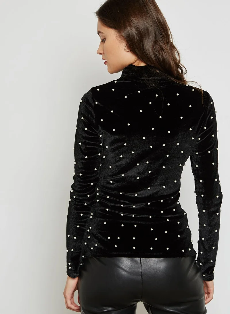Fashion Union High Neck Printed Top
