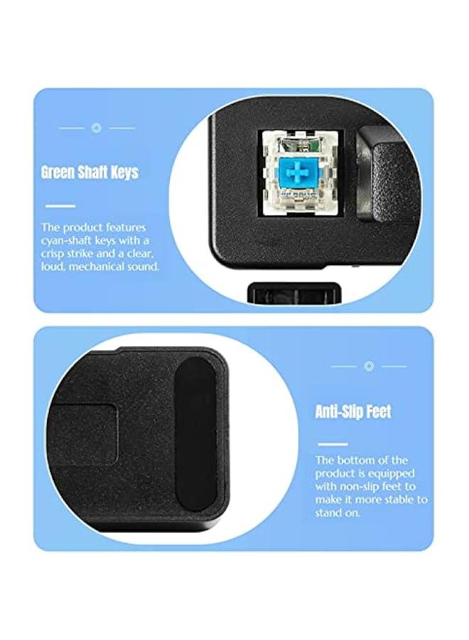 3 Key Mini Keypad One Handed RGB Mechanical Gaming Keyboard DIY Programmable Macro Keyboard, Plug and Play, USB Gaming Keyboard HID Programming Macro Keys for Office, Game, Music,