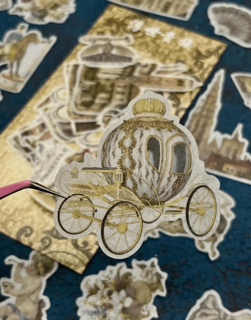 كاغيت جيمي دوكان Paper Ship Shop Vintage Victorian Art 60 Piece Sticker Set/decal/label/bullet Journal/scrapbook