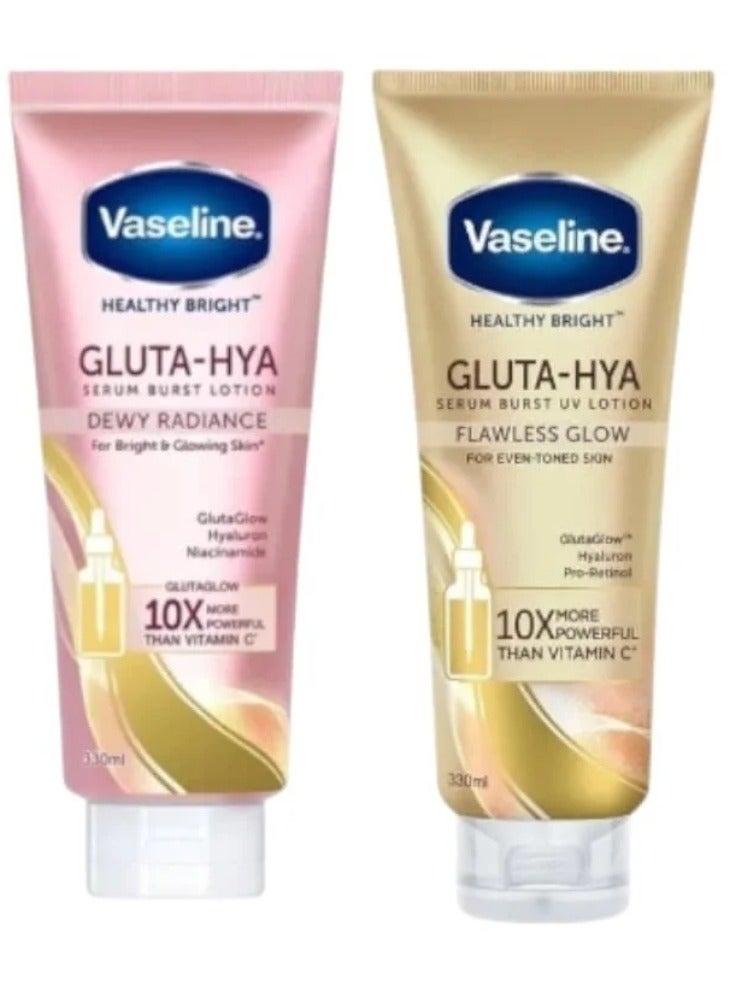 Vaseline Gluta-Hya Serum Burst Lotion (Smooth Radiance / Flawless Glow) 330ml
