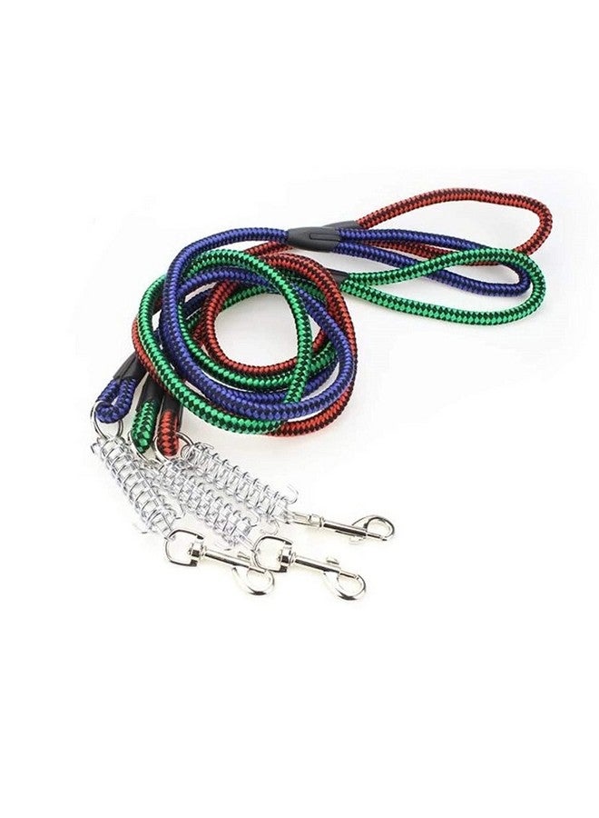 Heavy Duty Buffer Spring Rope Leash For Maxi & Large Breed Dogs, Dog Spring Leash Rope Leash With Heavy Hook X-Large Size (Red & Black)