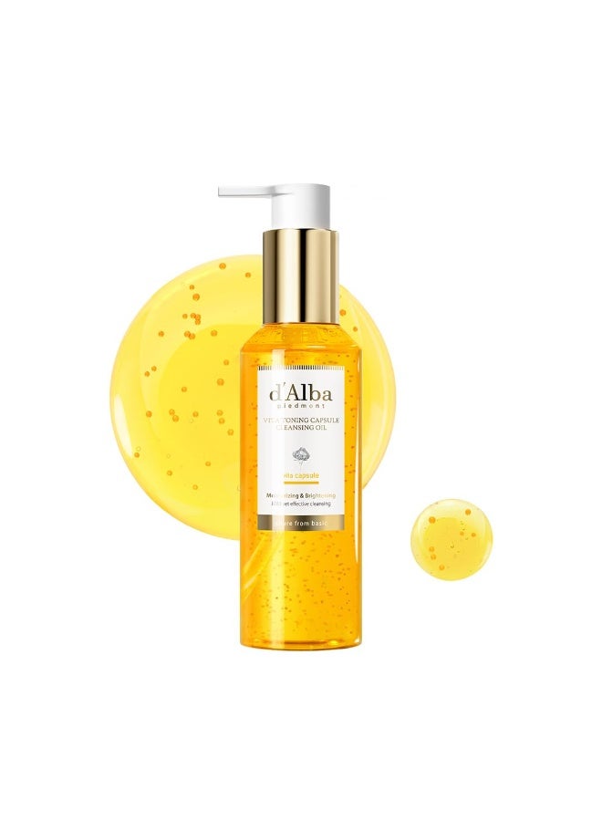 d'Alba Vita Toning Capsule Cleansing Oil, Vegan Skincare, Easy One Step Cleaser for Sebum & Makeup Removal, Hydrating Cleanser, for Sensitive Skin 150ml - Image 1