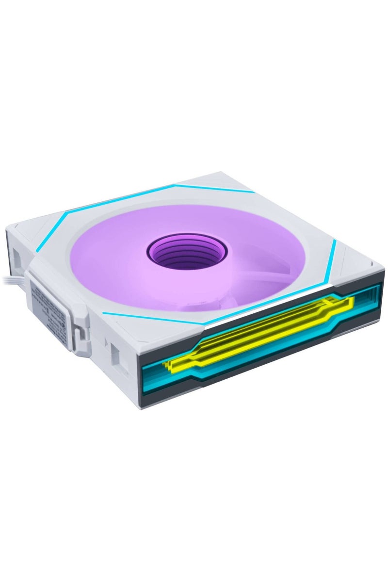 LIAN LI UNI FAN SL-INF WIRELESS 120 Reversed White 3 Pack Case Fan, 120×122.1x25mm, 0, 200~2200 RPM Fan Speed, 2.2 mm H2O Air Pressure, 69.7 CFM Air Flow, FDB Bearing, Cableless RGB | 12RSLIN1W3W - Image 3