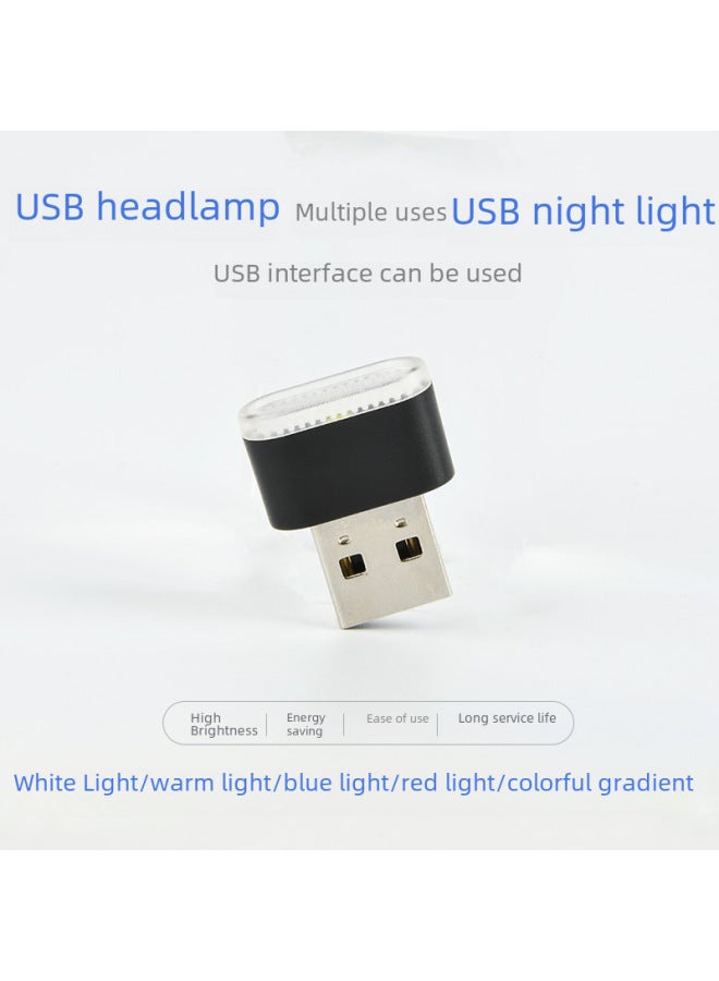 Mini USB Night Light USB Headlamp Car Headlamp USB Car Headlamp USB Light Colorful Light-Color:H2111-warm Light-Size:100 Pcs/bag In Bulk  - Image 3