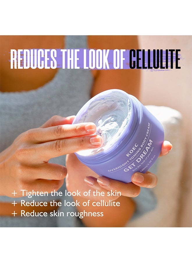 KOEC Overnight Toning Body Cream - Body Firming Whip That Works While You Sleep - Helps Target The Appearance Of Loose Skin On The Body, 100ML - Image 2