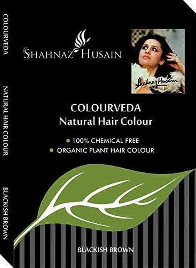 Shahnaz Husain لونفيدار لون شعر طبيعي بني داكن 100 جرام (عبوة من 1) - Image 1