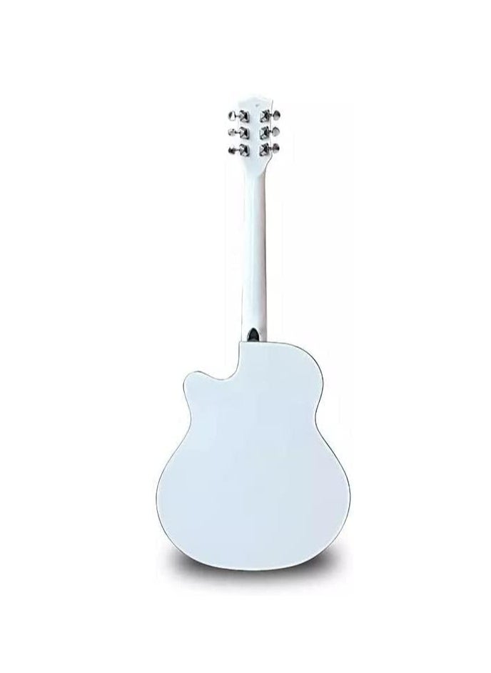 Rock Out in Style: Megarya Acoustic Guitar for Beginners Complete Starter Kit (WHITE)
