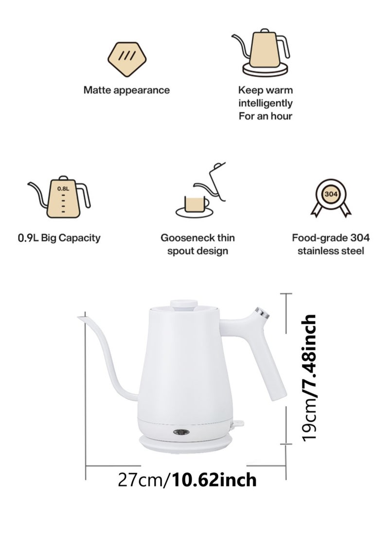 Gooseneck Kettle Hand-pour V60 Coffee Kettle 900Ml 1200W Power Stainless Steel Material Matte Black Suitable for Home Office Dormitory - pzsku/Z2E72D0C8B1BDDB0AD424Z/45/_/1708514796/edd46cce-4f7b-4539-805e-b678dc15f6f7