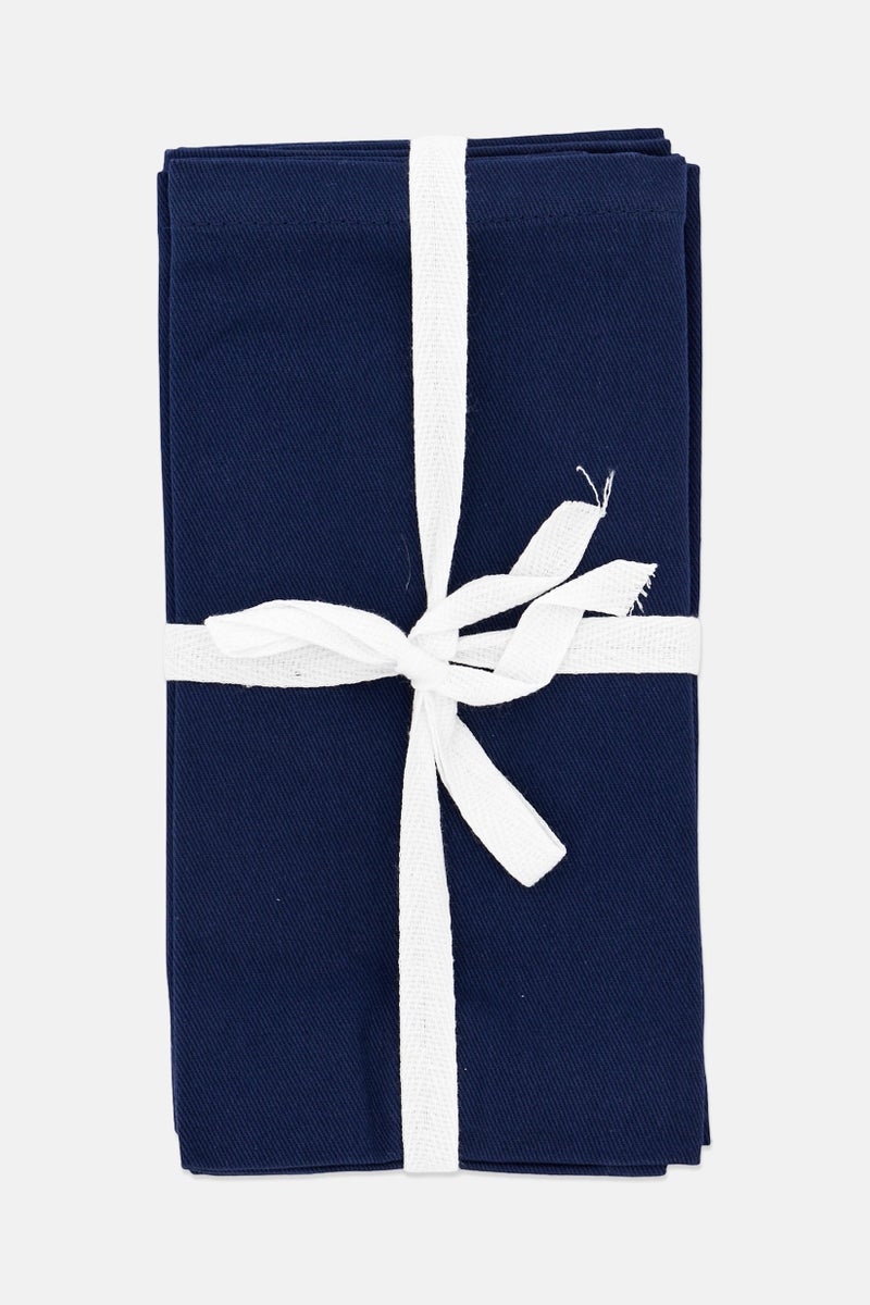 Bebe Home 4Pcs Solid Table Napkin, Navy Blue - Image 1