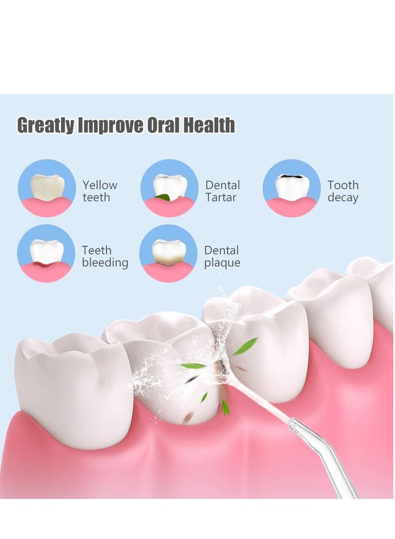 ارواق Oral Irrigator Portable Dental Water Flosser USB Rechargeable Floss Tooth Pick 4 Jet Tip 220 ML White - Image 2