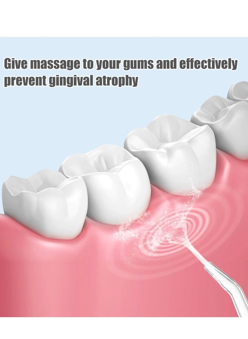 ارواق Oral Irrigator Portable Dental Water Flosser USB Rechargeable Floss Tooth Pick 4 Jet Tip 220 ML White - Image 4